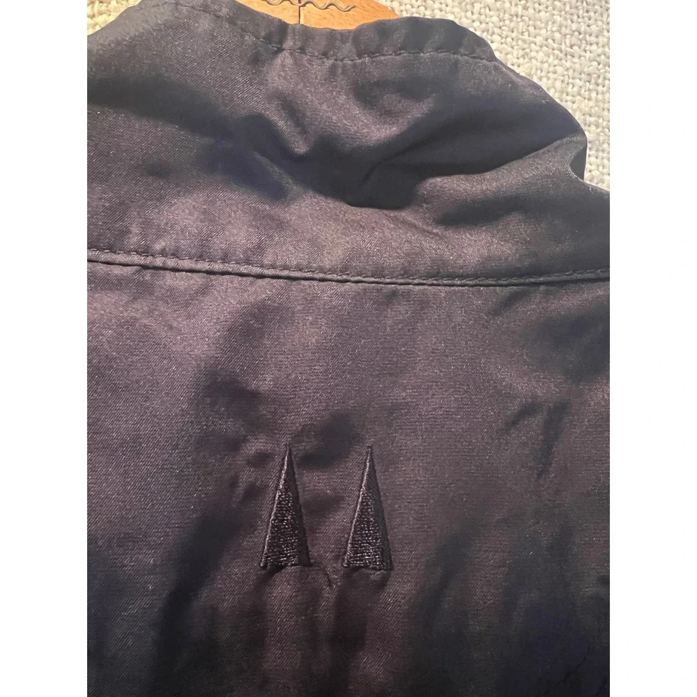 VTG Greg Norman Mens Navy Blue 1/4 Zip Short Sleeve Golf Windbreaker Jacket L